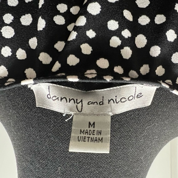 Danny & Nicole Black and White Sheath Midi Dress Size Medium - Picture 4 of 5